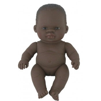 Miniland - Anatomically Correct Baby  - African Girl 21cm (undressed) - Eco Child