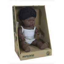 Miniland - Anatomically Correct Baby 38cm - African Boy - Eco Child