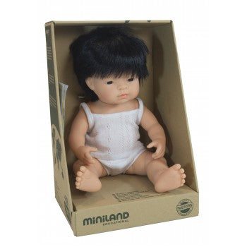 Miniland - Anatomically Correct Doll 38cm - Asian Boy - Eco Child