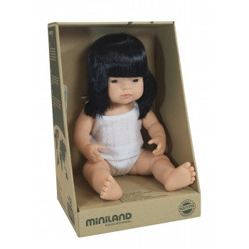 Miniland - Anatomically Correct Doll 38cm - Asian Girl - Eco Child