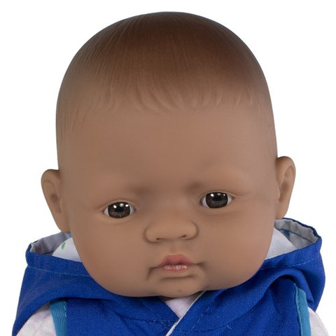 Miniland  - Baby Doll 32cm- Latin American Boy  and Outfit Boxed - Eco Child