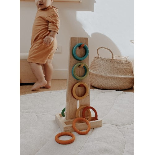 Qtoys -  Wooden Sorting Ring Toss - Eco Child