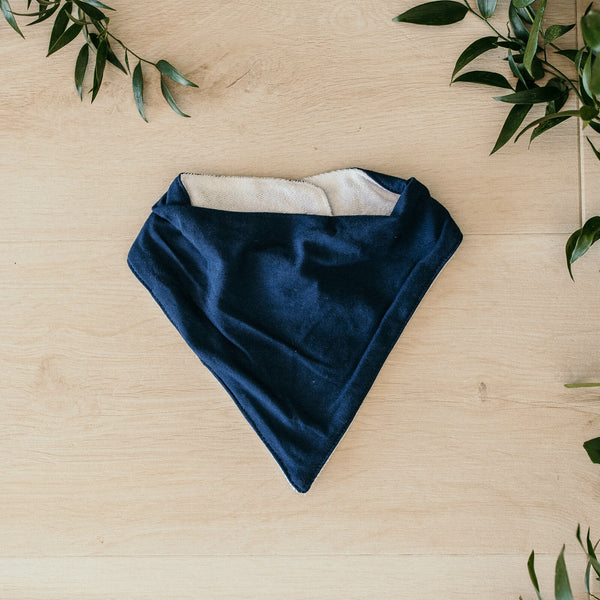 Snuggle Hunny Kids - Navy Dribble Bib - Eco Child