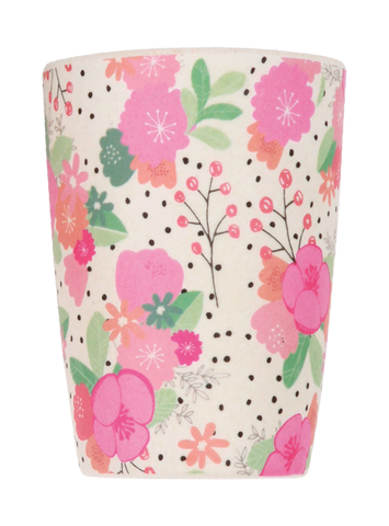 Love Mae - Bamboo 4 Pack Tumblers In Bloom and Pink Spot - Eco Child