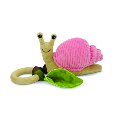 Apple Park - Crawling Critter Teething Toy - Snail Pink Corduroy - Eco Child