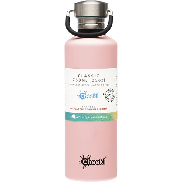 CHEEKI - Stainless Steel Bottle Pink 750ml