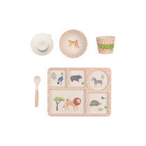 Love Mae - Bamboo Divided Plate Set On Safari - Eco Child