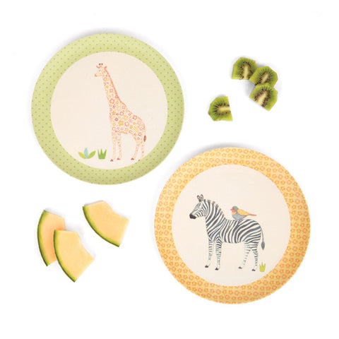 Love Mae - Bamboo 4pk Plates  On Safari - Eco Child