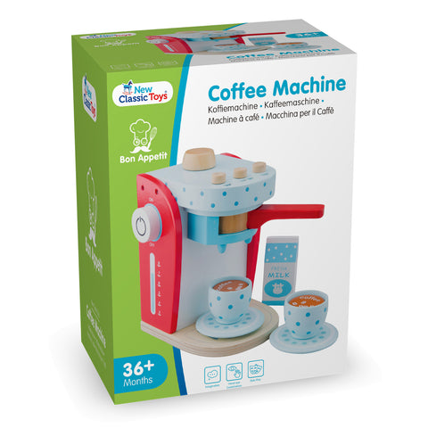 New Classic Toys - Wooden Coffee Machine Blue - Eco Child