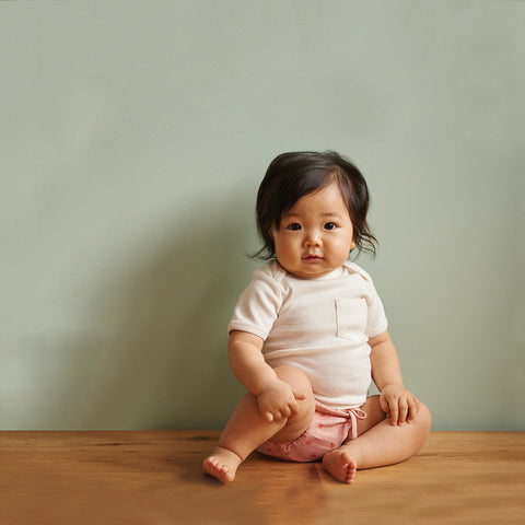 Nature Baby - Short Sleeve Pocket Tee- Natural - Eco Child