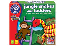 Orchard Toys - Travel Sized Mini Games - Jungle Snakes & Ladders - Eco Child