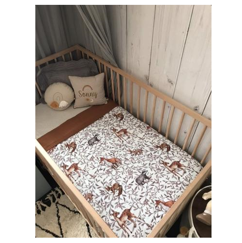 Pop Ya Tot - Creatures of the Woods 100% Organic Cotton - Reversible Cot Quilt - Eco Child