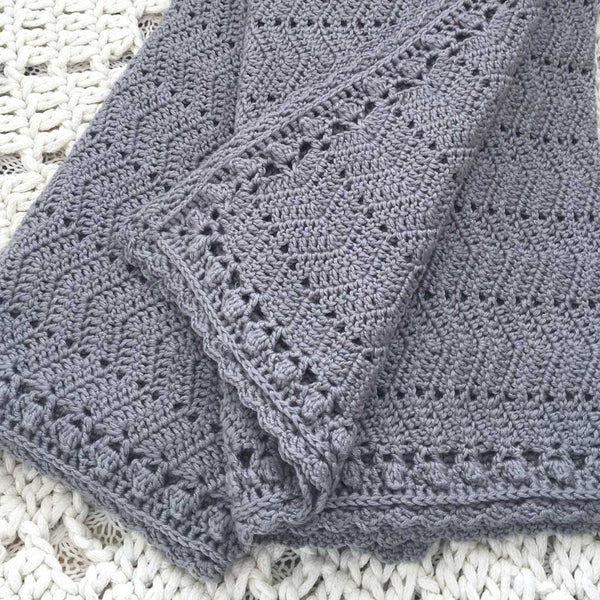 OB Designs Crochet Baby Blanket Handmade Grey – Eco Child