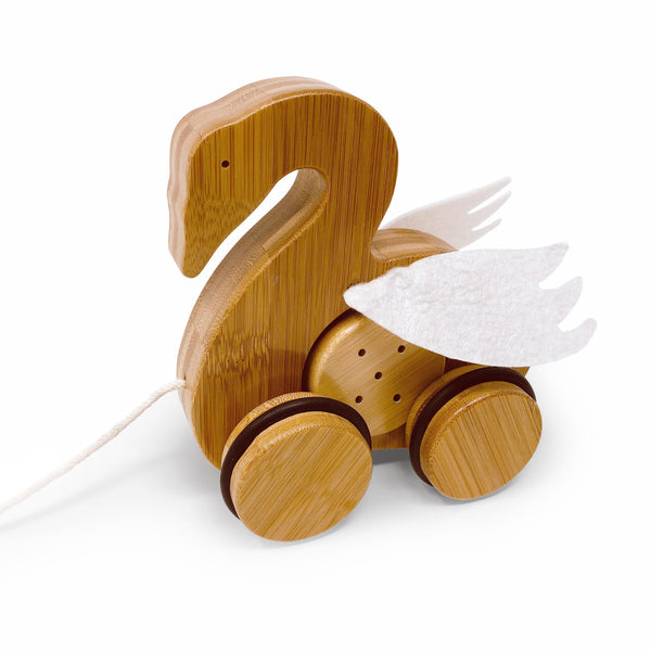 Kinderfeet - Pull Toy Swan - Bamboo - Eco Child