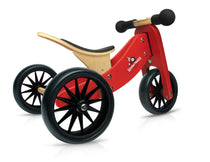 Kinderfeets - Tiny Tot 2 in 1 Tricycle/Balance Bike - Red - Eco Child
