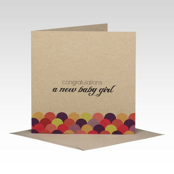 Rhi Creative  - New Baby Girl Card - Eco Child