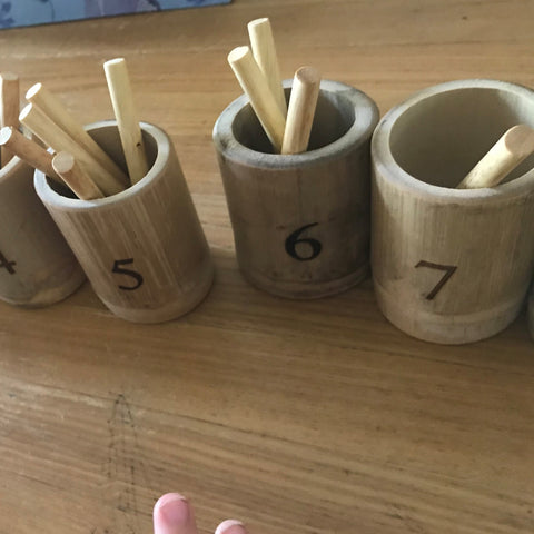 Qtoys -  Natural Bamboo Counting Set - Eco Child