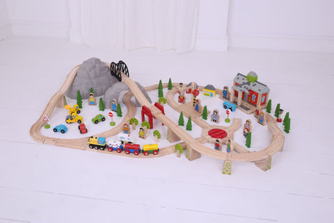 Bigjigs Toys - Mountain Railway Train Set - Eco Child