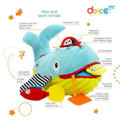 Dolce Toys - Play and Learn Whale - Eco Child