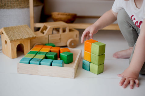 Qtoys - My First Wooden Coloured Block Set