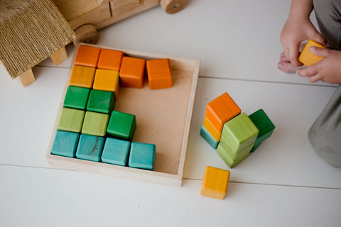 Qtoys - My First Wooden Coloured Block Set