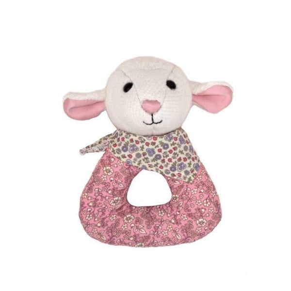 Apple Park - Lamby Patterned Soft Rattle - Eco Child