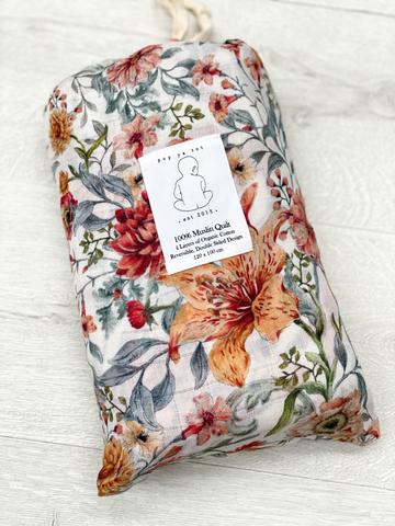 Pop Ya Tot - Le Piccadilly 100% Organic Cotton - Reversible Cot Quilt - Eco Child