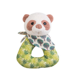 Apple Park - Panda Patterned Soft Rattle - Eco Child