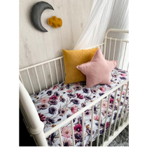 Pop Ya Tot - All About Aster Muslin - Cot Sheet - Eco Child