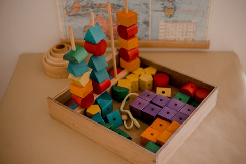 Qtoys -  Natural Wooden Sequencing Blocks - Eco Child