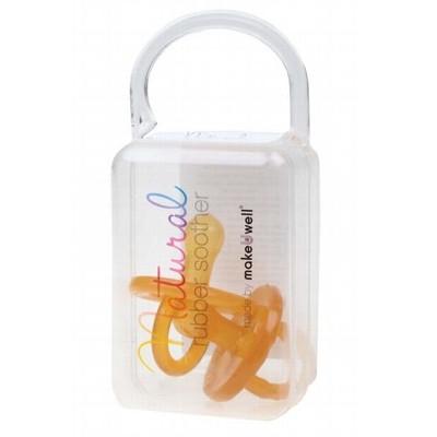 Natural Rubber Soother -  Round Dummy Twin Pack - Eco Child