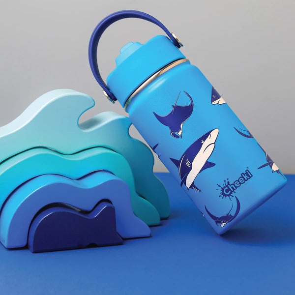 CHEEKI - Insulated Kids Bottle Shark 400ml
