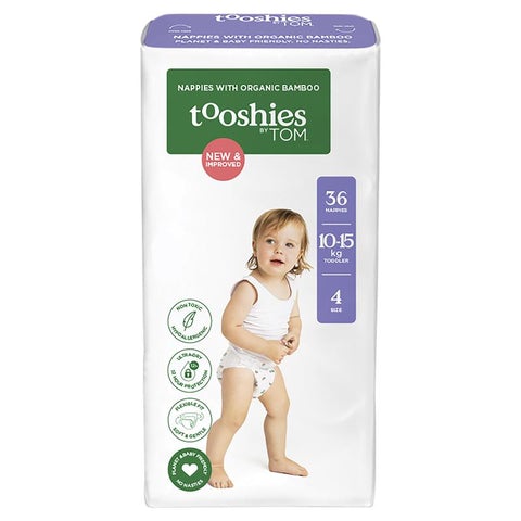 Tooshies by TOM - Eco Nappies Toddler - Pack of 36