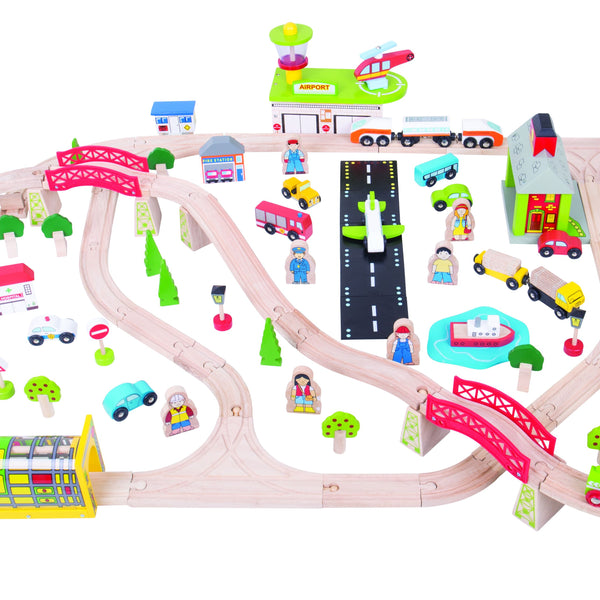 Bigjigs Toys - Transportation Train Set - Eco Child