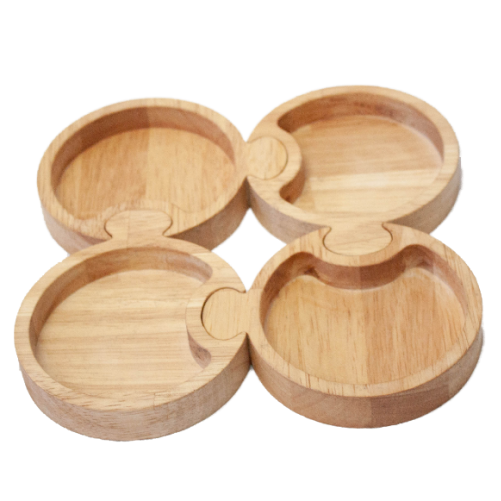 Qtoys -  Wooden Round Puzzled Tray - Eco Child