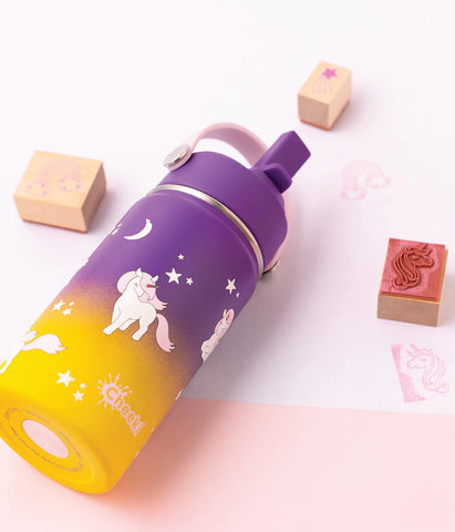 CHEEKI - Insulated Kids Bottle Unicorn 400ml