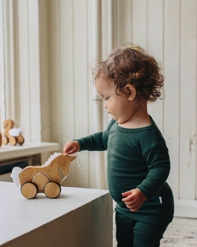 Kinderfeet - Pull Toy Unicron - Bamboo - Eco Child